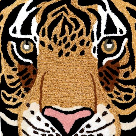 Rug Hand Tufted Woolen Tiger Face Rug